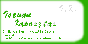 istvan kaposztas business card